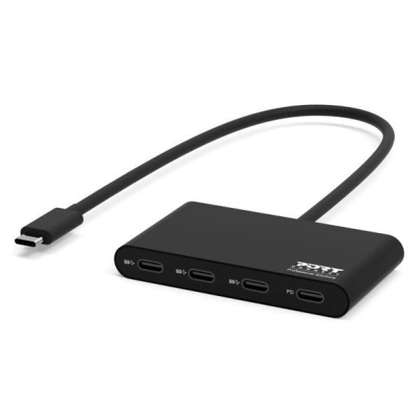 PORT hub USB-C s porty 3x USB-C 3.1 + 1x USB-C 100 W PD2