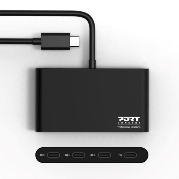 PORT hub USB-C s porty 3x USB-C 3.1 + 1x USB-C 100 W PD3