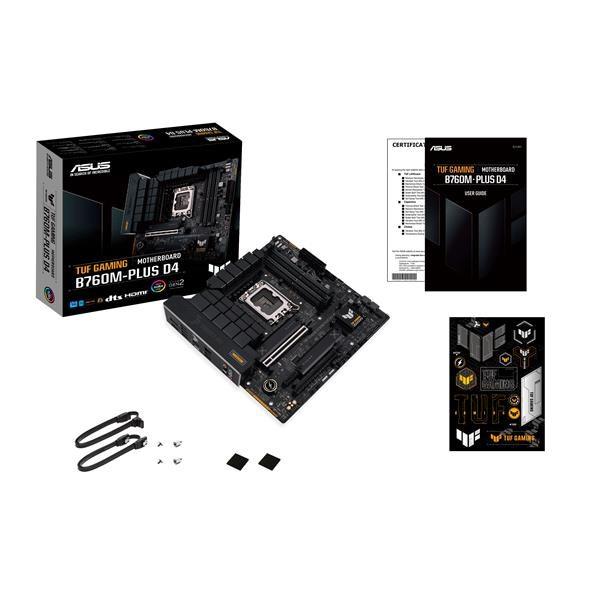 ASUS MB Sc LGA1700 TUF GAMING B760M-PLUS D4,  Intel B760,  4xDDR4,  1xDP,  1xHDMI,  mATX4