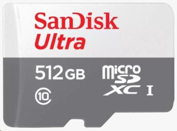 Sandisk MicroSDXC karta 512GB Ultra (100MB/ s,  Class 10 UHS-I,  Android)