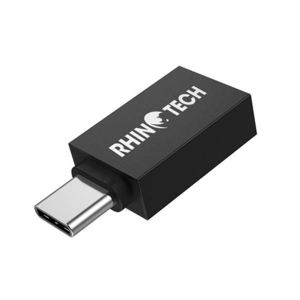 RhinoTech redukce USB-C (M) na USB-A (F),  OTG,  černá