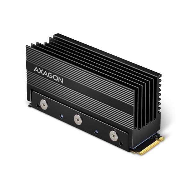 AXAGON CLR-M2XL,  hliníkový pasívny chladič pre jedno aj obojstranný M.2 SSD disk,  výška 36 mm
