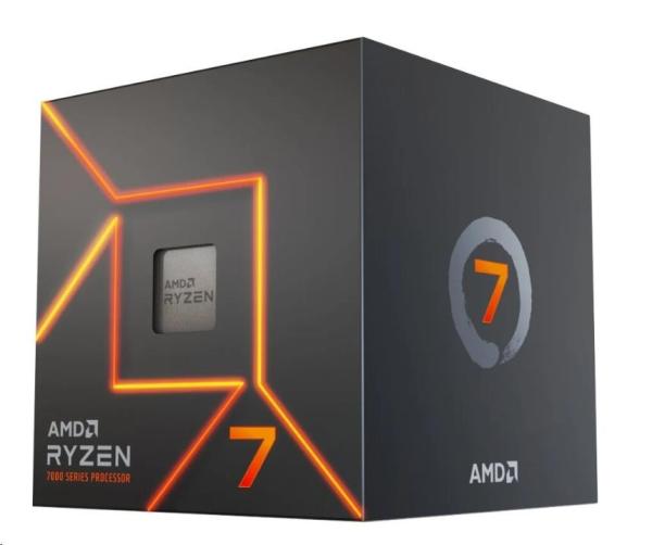 CPU AMD RYZEN 7 7700,  8-core,  3.8GHz,  40MB cache,  65W,  socket AM5,  BOX