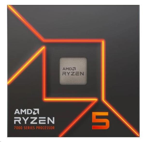 CPU AMD RYZEN 5 7600, 6-core, 3.8GHz, 38MB cache, 65W, socket AM5, BOX1