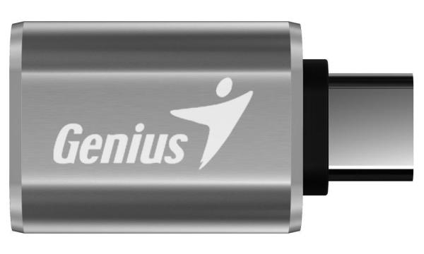 GENIUS ACC-C2A redukce z USB-C na USB-A,  kovově šedá1