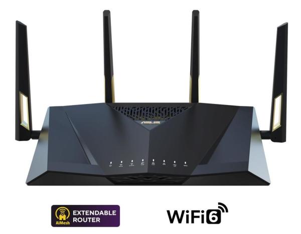 ASUS RT-AX88U Pro (AX6000) WiFi 6 Extendable Router,  AiMesh,  4G/ 5G Mobile Tethering