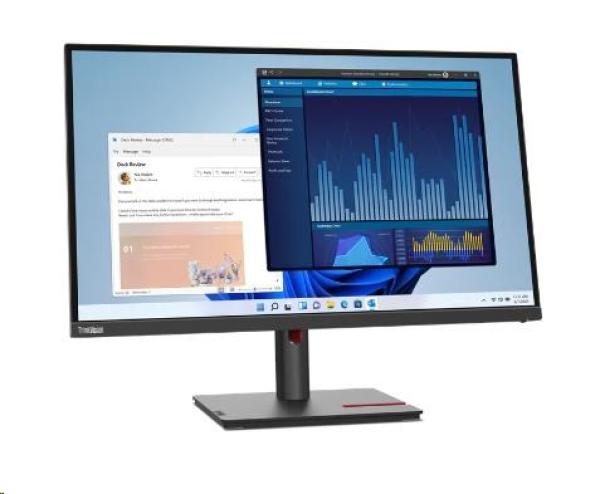 LENOVO LCD ThinkVision T27p-30-27" IPS, matný, 16:9, 3840x2160, 178/ 178, 6ms, 350cd, 1300:1, DP, HDMI, PIVOT, VESA, 3r