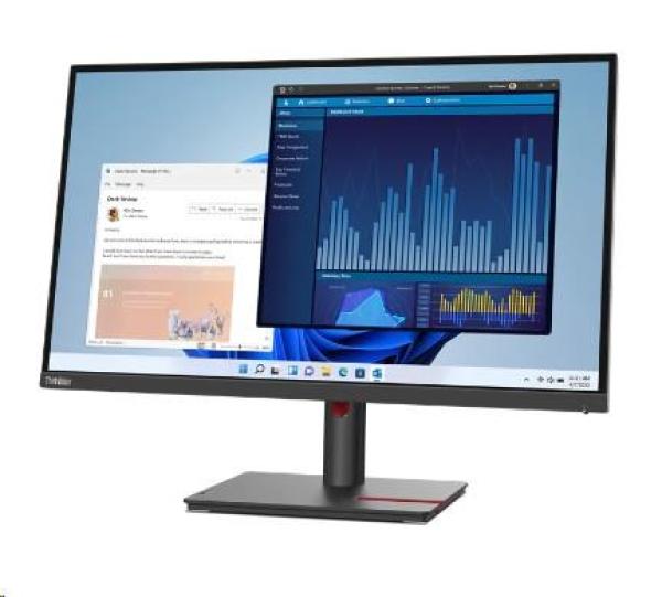 LENOVO LCD ThinkVision T27p-30-27" IPS, matný, 16:9, 3840x2160, 178/ 178, 6ms, 350cd, 1300:1, DP, HDMI, PIVOT, VESA, 3r2