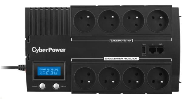 CyberPower BRICs Series II SOHO LCD UPS 1000VA/ 600W,  české zásuvky - Poškozený obal - BAZAR