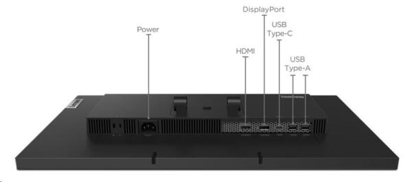 LENOVO LCD T24t-20 - 23.8", IPS, touch, matný, 16:9, 1920x1080, 178/ 178, 6ms, 300cd/ m2, 1000:1, DP, HDMI, USB-C, 4xUSB, Vesa6