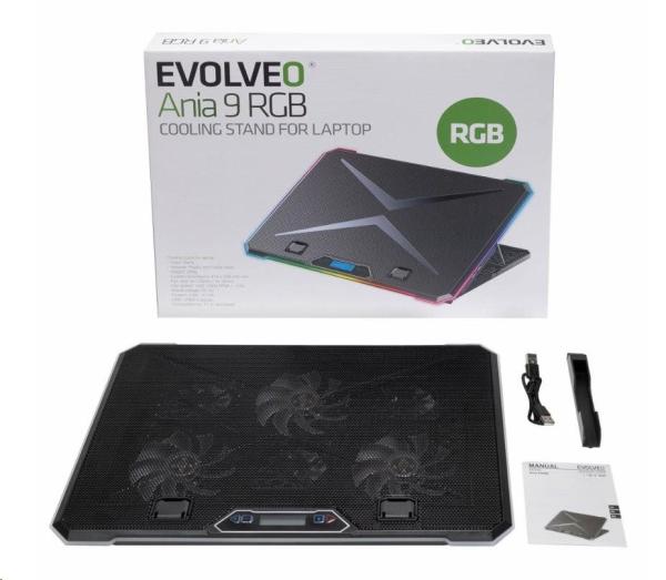 EVOLVEO Ania 9 RGB,  nastavitelný podstavec pro notebook3