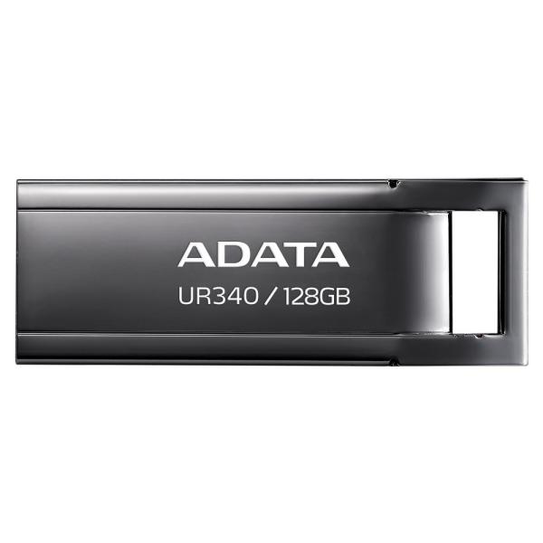 ADATA Flash Disk 128GB UR340,  USB 3.2 Dash Drive,  kov lesklá černá