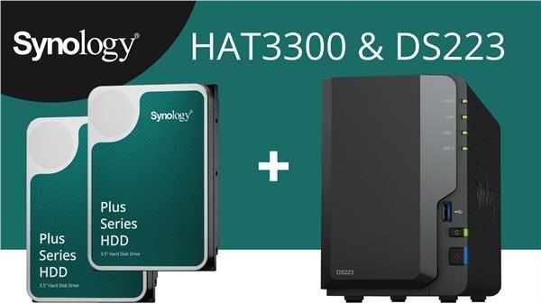 Synology DS223 DiskStation (4C/RealtekRTD1619B/1,7GHz/2GBRAM/2xSATA/2xUSB3.2/1xGbE)1