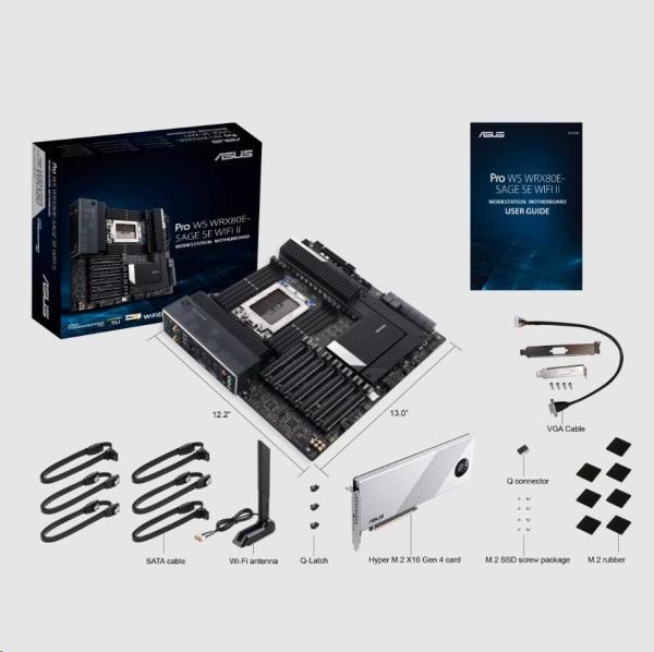 ASUS MB Sc sWRX8 PRO WS WRX80E-SAGE SE WIFI II, AMD WRX80, 8xDDR4, WI-FI, E-ATX3
