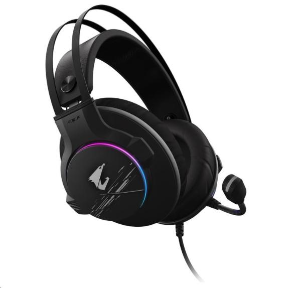GIGABYTE sluchátka s mikrofonem AORUS H1,  headset,  USB2