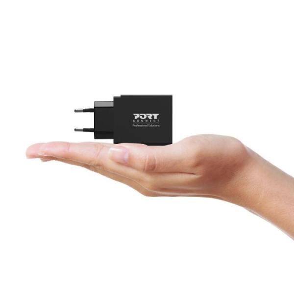 PORT síťová nabíječka pro USB-C a  USB-A,  45 W,  černá3