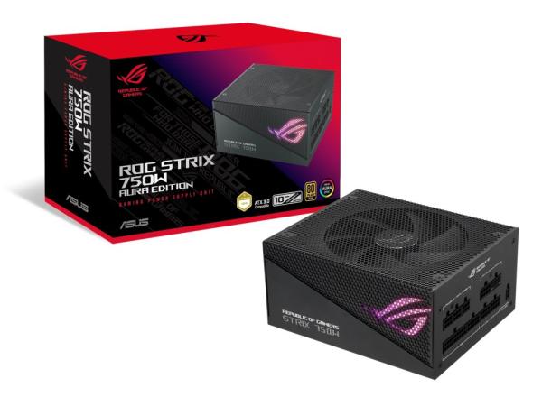 ASUS zdroj ROG STRIX 750W Gold Aura Edition,  750W,  80+ Gold,  ARGB