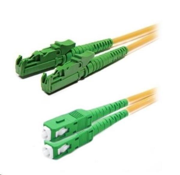 Duplexný prepojovací kábel SM 9/ 125,  OS2,  E2000(APC)-SC(APC),  LS0H,  10m