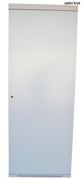 LEXI-Net 19" stojanový rozvaděč 24U 600x600 rozebiratelný,  ventilační jednotka,  termostat,  kolečka,  600kg,  sklo,  šedý2