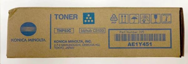 Minolta Toner TNP-93C,  azúrový do bizhub C3100i (4k)