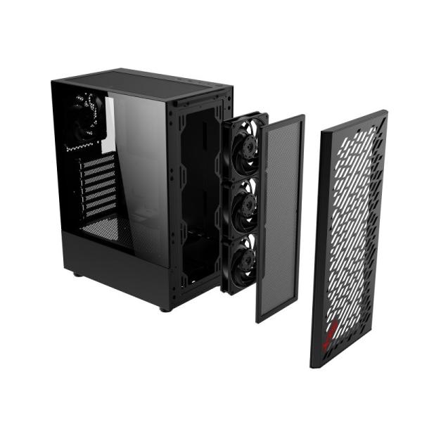 ADATA XPG case VALOR AIR Mid-Tower,  bez zdroje,  4x 120mm Fan,  Černá10