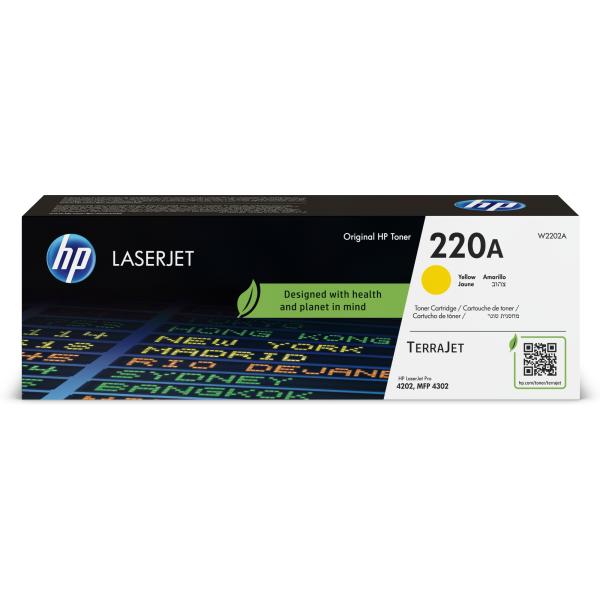 HP 220A Yellow Original LaserJet Toner Cartridge (1, 800 pages)