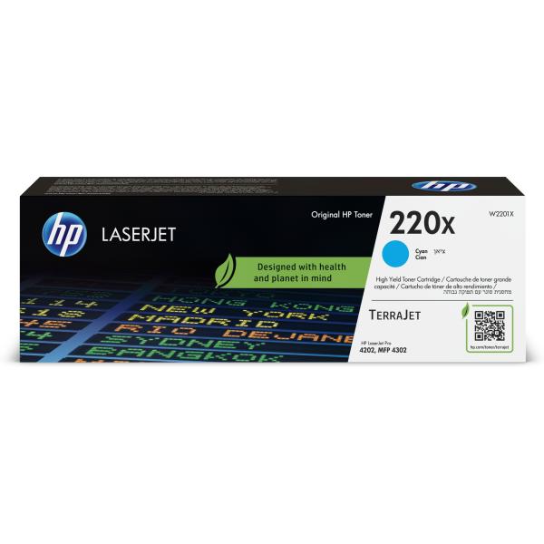 HP 220X Cyan Original LaserJet Toner Cartridge (5, 500 pages)