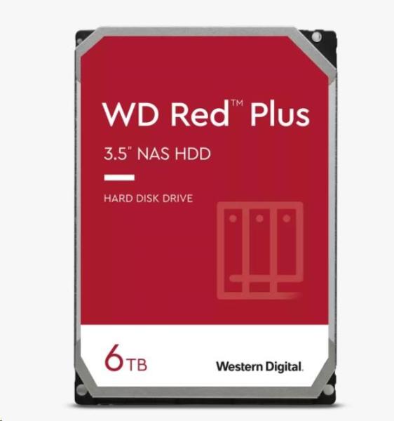 BAZAR - WD RED PLUS NAS WD60EFZX 6TB SATAIII/ 600 128MB cache 185 MB/ s CMR