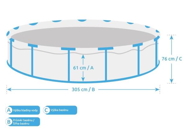 Intex bazén Florida 3, 05x0, 76 m bez příslušenství - motiv BEACHSIDE1