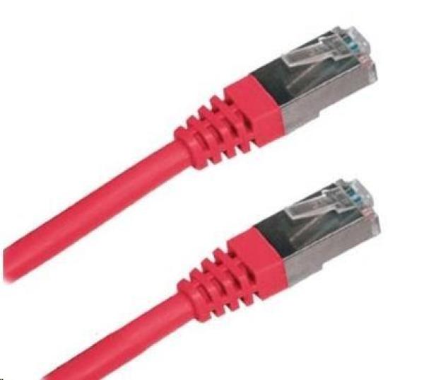 XtendLan patch kábel Cat5E, FTP - 0,5m, červený (predaj po 10 ks)