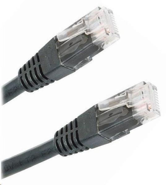 XtendLan patch kábel Cat5E, UTP - 0,5m, čierny (predaj po 10 ks)