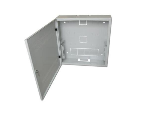 XtendLan 19" nástěnný vertikální rozvaděč 2U+4U 540x150,  perforované dveře,  šedý1
