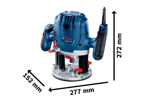 BOSCH GOF 130,  horní frézka,  1.300 W,  11.000 – 28.000 ot/ min,  6 – 8, 0 mm2