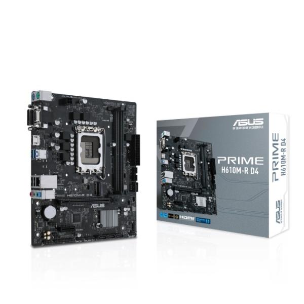 BAZAR - ASUS MB Sc LGA1700 PRIME H610M-R DDR4,  Intel H610,  2xDDR4,  1xHDMI,  1xDVI,  1xVGA,  mATX,  Bez příslušenství