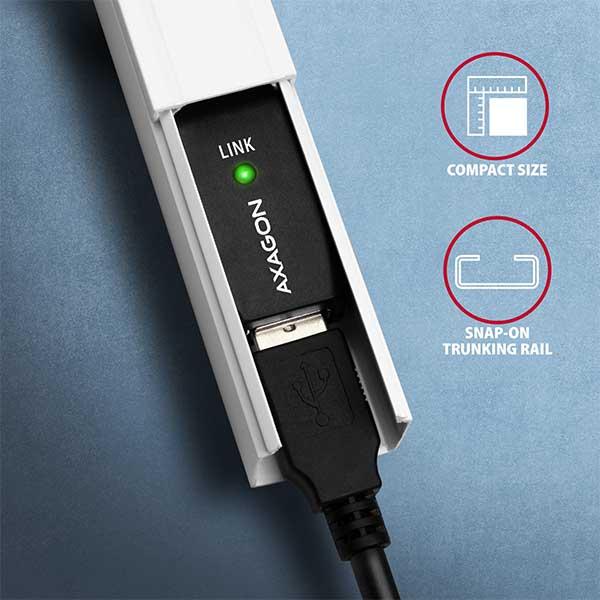 AXAGON ADR-220, USB 2.0 A-M -> A-F aktívny predlžovací / repeater kábel, 20m5
