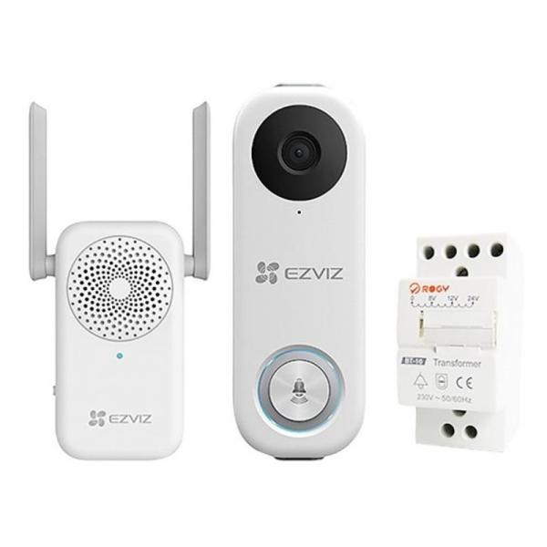 Ezviz DB1C - wi-fi set videokamery,  zvonku a napájecího zdroje na DIN lištu