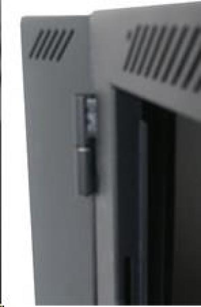 XtendLan 19" dvoudílný nástěnný rozvaděč 6U 600x550,  nosnost 60 kg,  skleněné dveře,  svařovaný, černý3