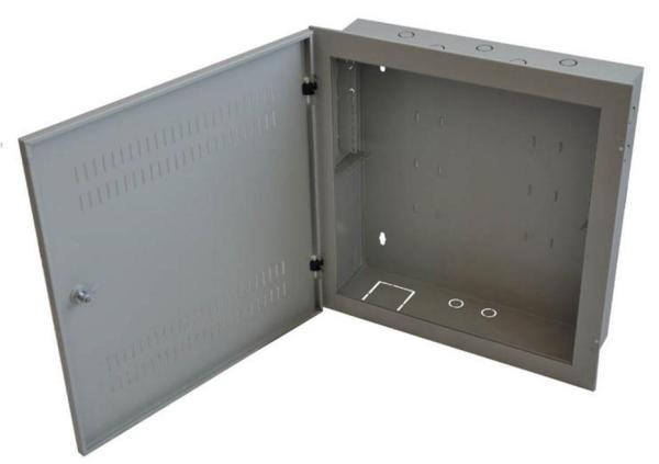 XtendLan 19" rozvaděč do zdi 2U+4U 530x130,  perforované dveře,  šedý1