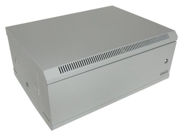 XtendLan 19" nástěnný rozvaděč 4U 600x450,  nosnost 60 kg,  plné dveře,  svařovaný,  šedý