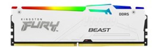 KINGSTON DIMM DDR5 32GB 5200MT/ s CL36 FURY Beast Bílá RGB EXPO