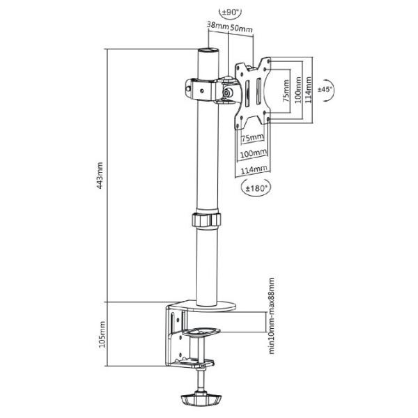 Stolní držák na monitor Fiber Mounts M7C512