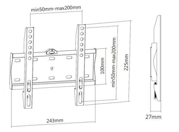 Nástěnný pevný držák na Tv i monitory Fiber Mounts FM21F
3