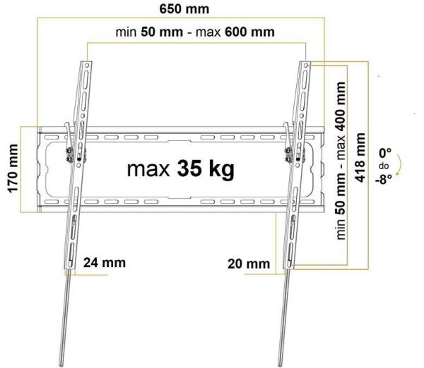 Sklopný držák Tv Fiber Mounts FM01
4