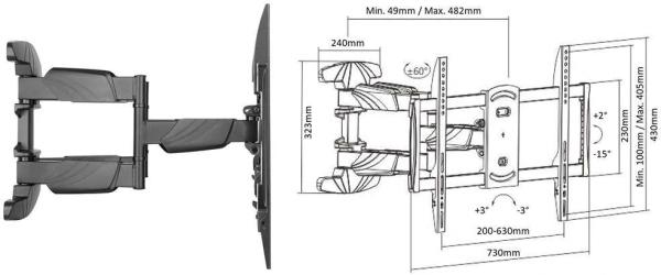 Otočný držák na televize Fiber Mounts Super-3
3