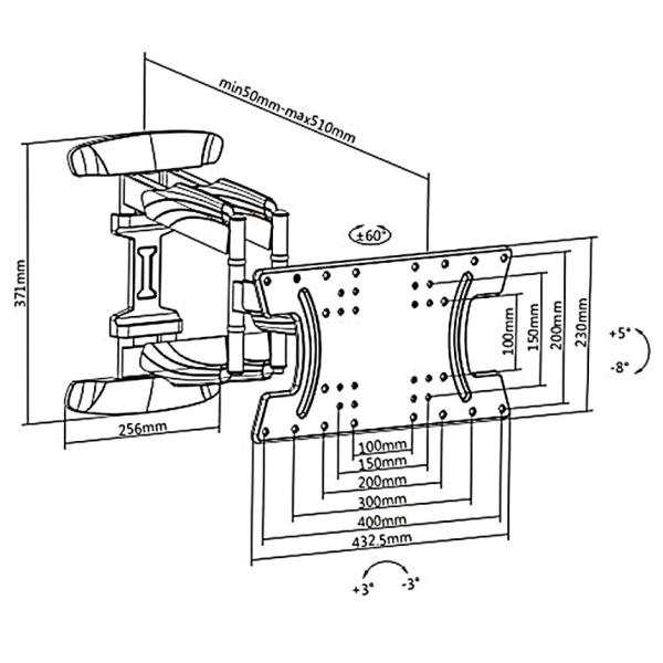 Televizní držák Fiber Mounts M8C044