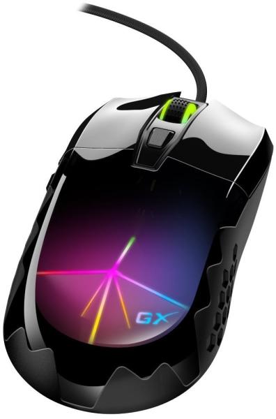 GENIUS myš GX GAMING Scorpion M715,  drátová,  3D RGB podsvícení,  800-7200 dpi,  USB,  6tlačítek,  černá