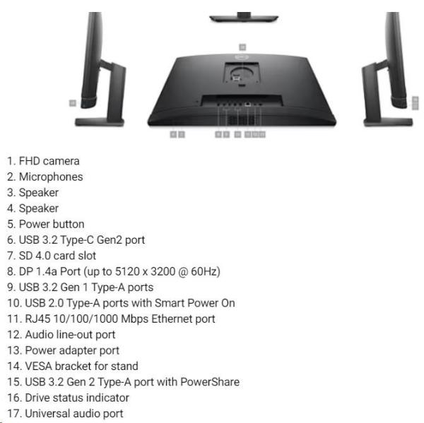 DELL PC AiO OptiPlex 24 TPM/ 23.8"/ i7-13700/ 16GB/ 512GB SSD/ Integrated/ PSU/ Fixed Stand/ WLAN/ vPro/ Kb&Mse/ W11 Pro/ 3Y PS NBD4