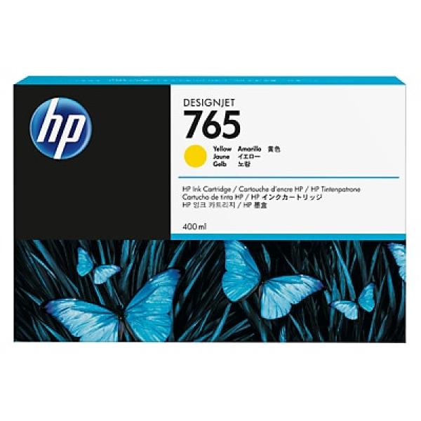 HP 765 Yellow DJ Ink Cart,  400 ml,  F9J50A