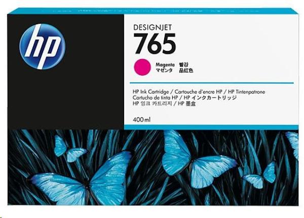 HP 765 Magenta DJ Ink Cart,  400 ml,  F9J51A