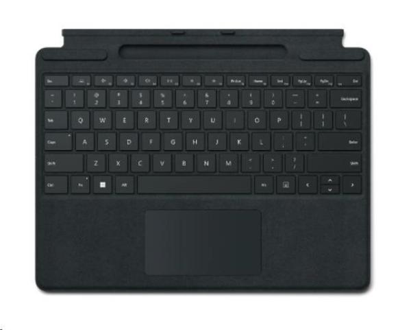Klávesnica Microsoft Surface Pro Signature (čierna),  komerčná,  CZ/ SK (s potlačou)